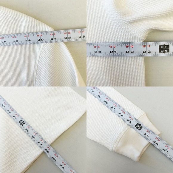 Zara Men’s White Long Sleeve Henley Shirt Waffle Knit Size Large NEW WITH TAG - Picture 12 of 12